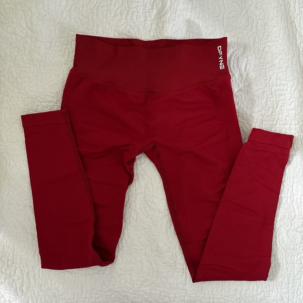 Dfyne Red Leggings